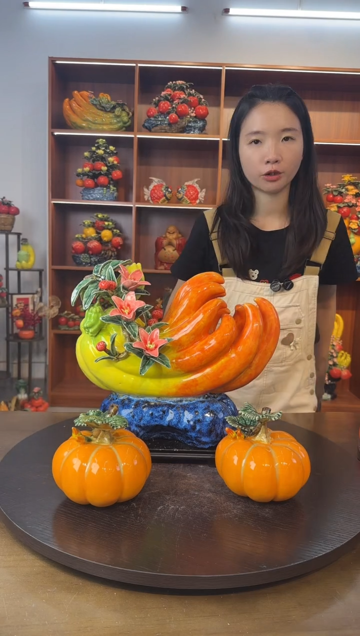 陶瓷得心应手佛手摆件