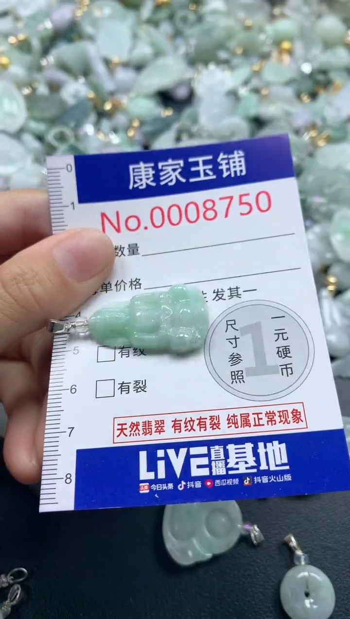 吊坠(不含链)未镶嵌翡翠8750