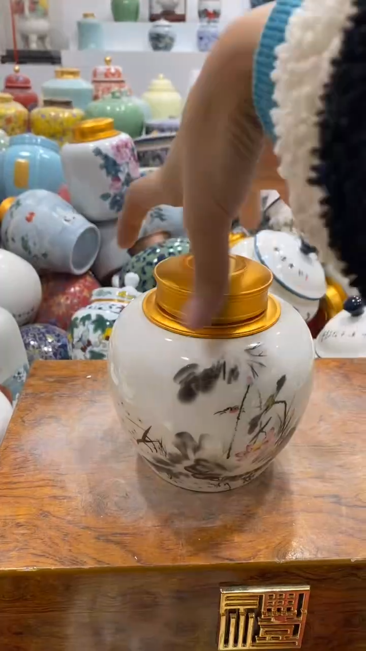 摆件陶茶叶罐密封罐储存罐
