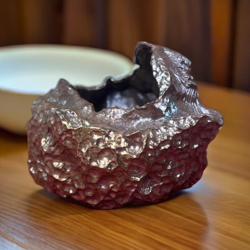 建水紫陶-东离手作-手抓壶-全手工制作-精美家用-高端茶具-柴烧壶
