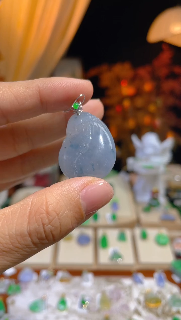 【闪购商品】翡翠颈饰18K金镶嵌假一赔三