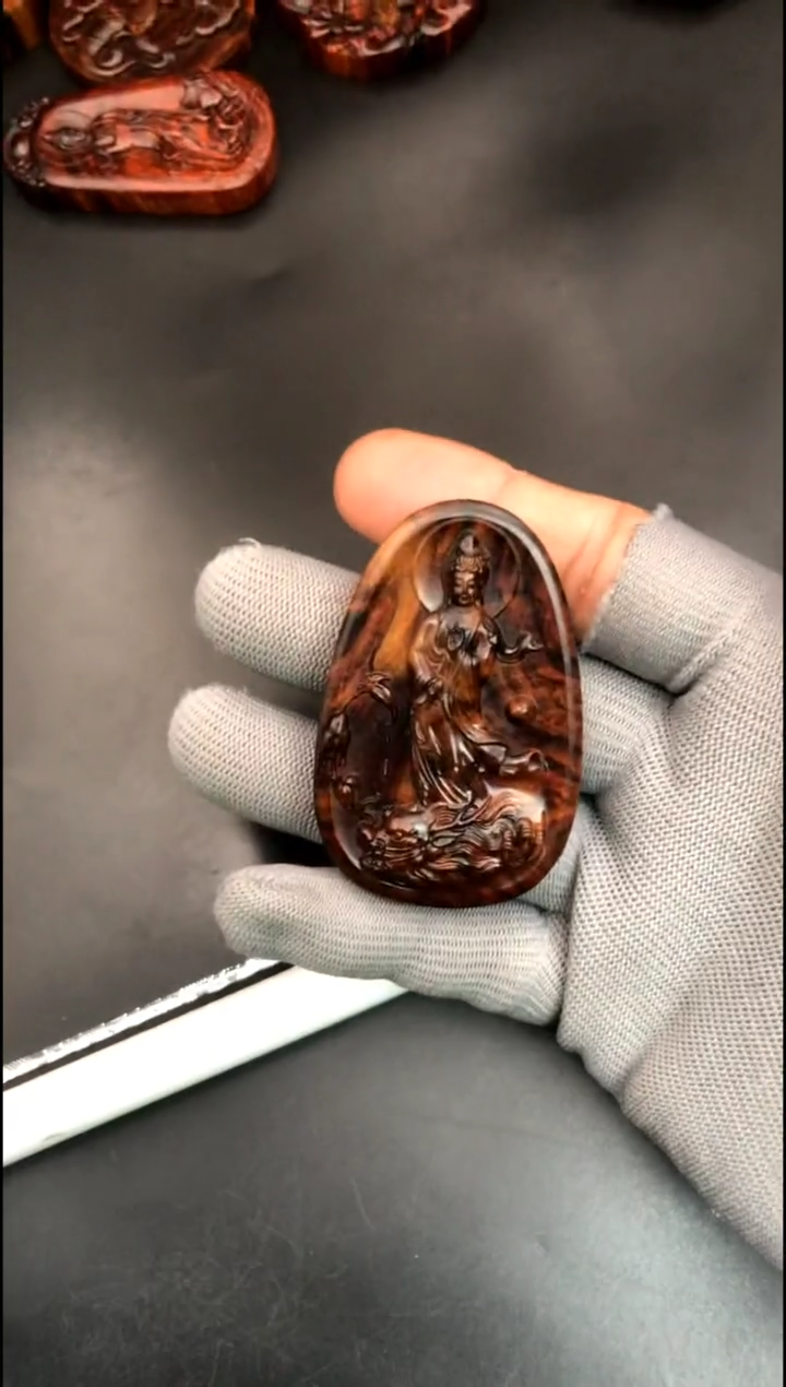 【闪购商品】黄花梨/降香黄檀吊坠海黄野油观音吊坠