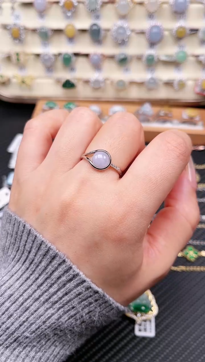 【闪购商品】翡翠戒指银S925镶嵌戒指05