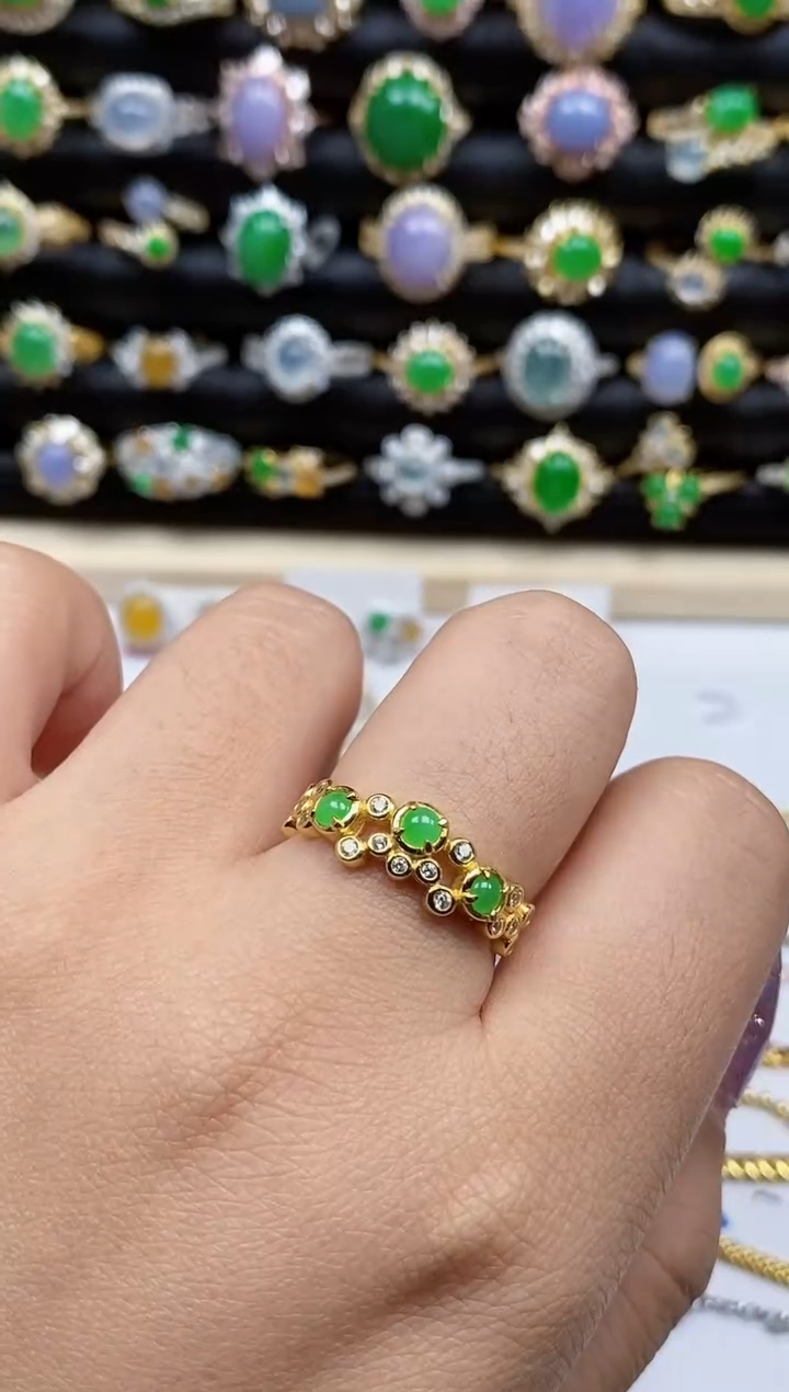 银S925镶嵌戒指翡翠22