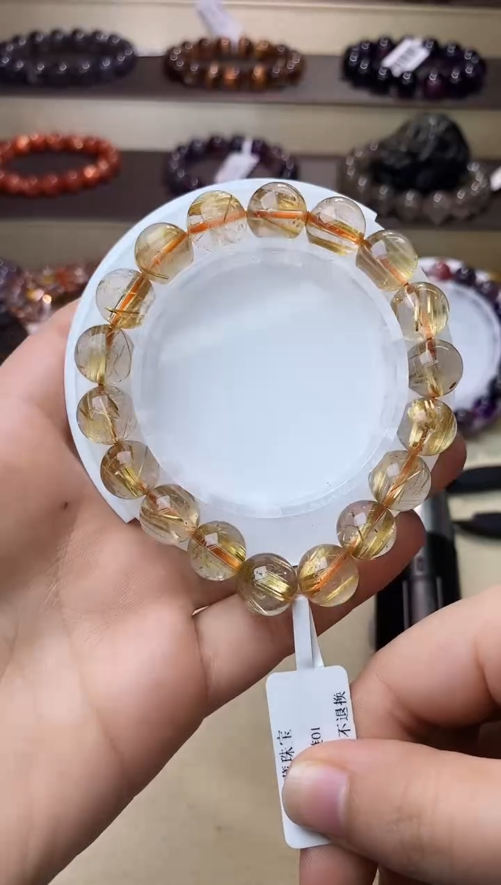 【闪购商品】发晶手链未镶嵌钛金11m+