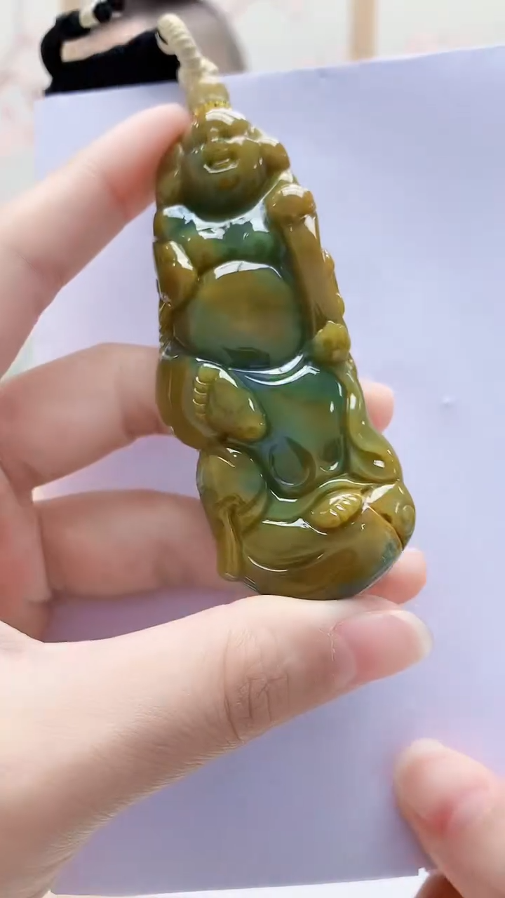 未镶嵌定制翡翠5167lr-毛货挂件33