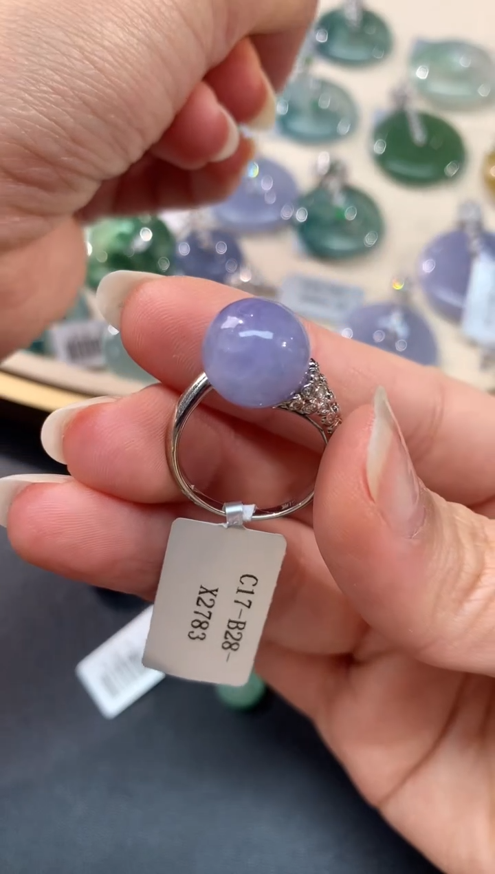 【闪购商品】翡翠戒指18K金镶嵌A001|6800定金5000