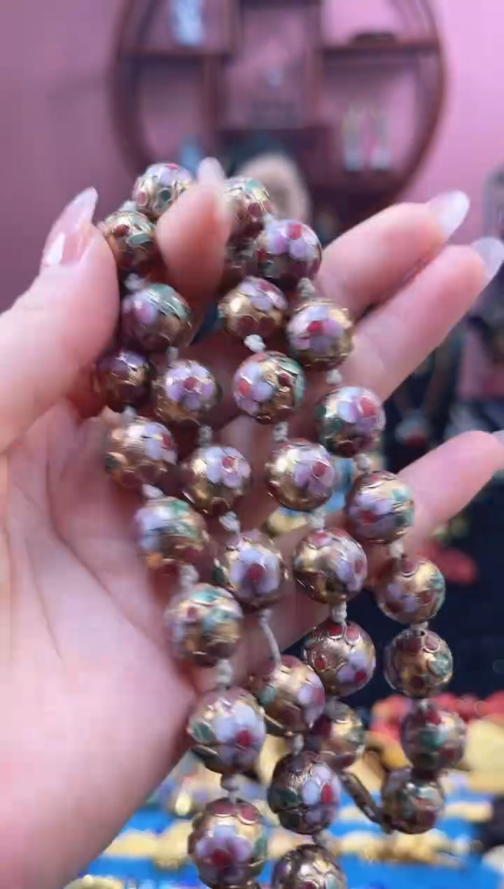 非遗 景泰蓝项链  金地