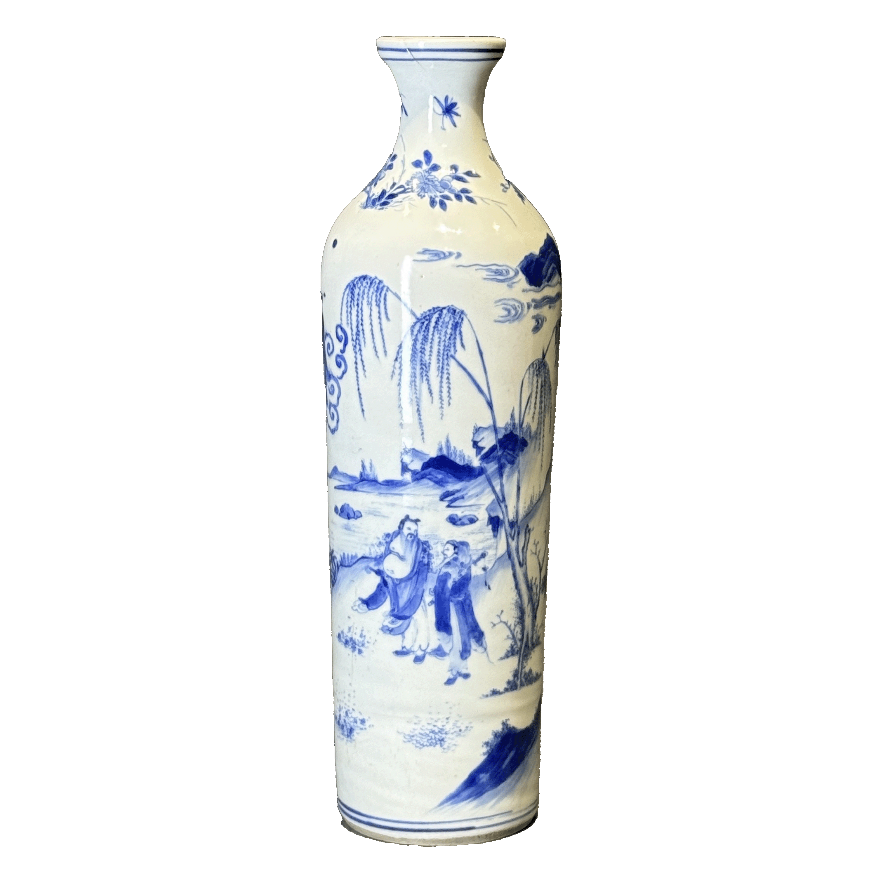 25321933t青花八仙故事纹筒瓶