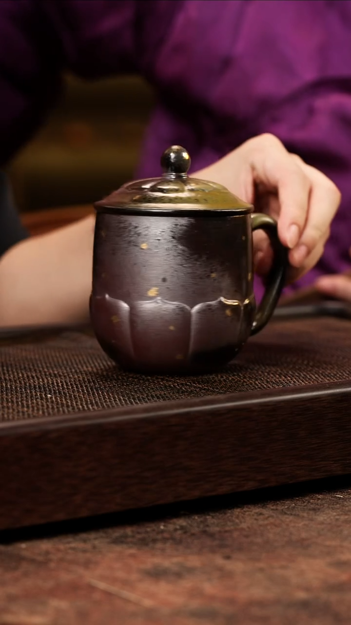 茶壶紫砂小叶紫檀木柴烧盖杯