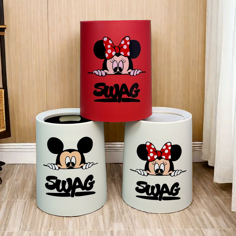 可爱卡通垃圾桶家用客厅卧室现代简约网红卫生间厕所卧室厨房纸篓