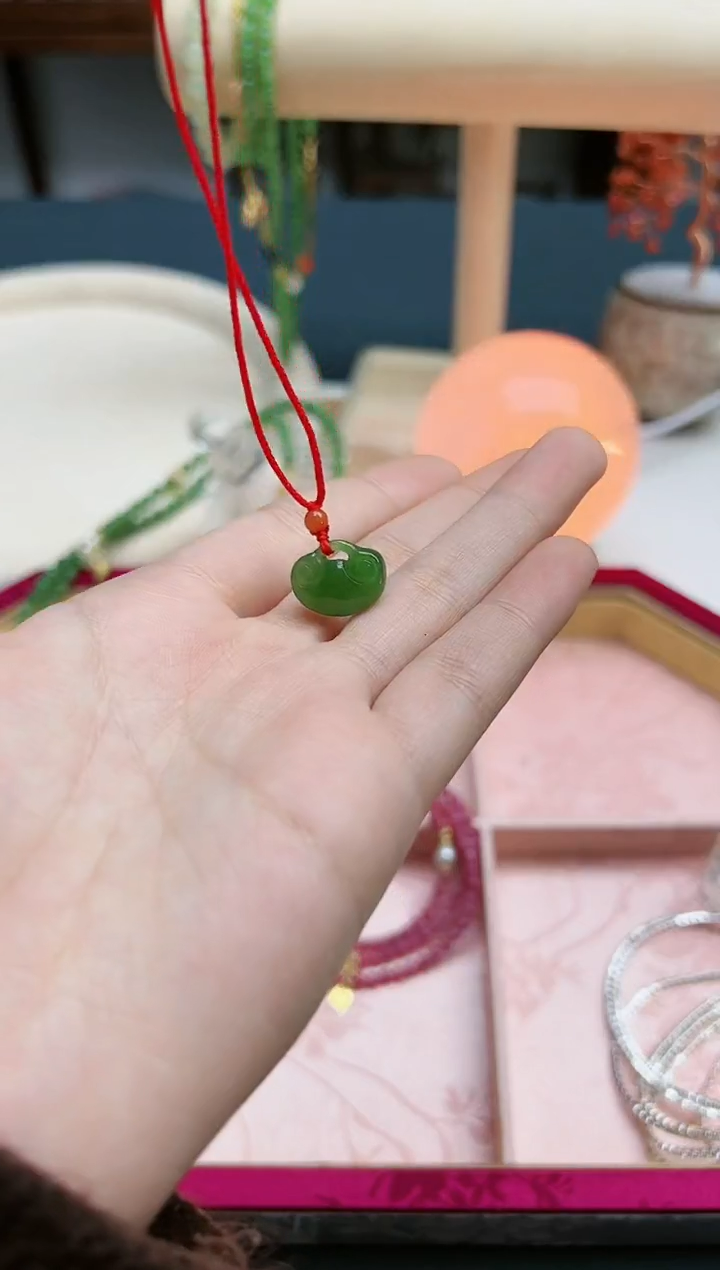 【闪购商品】和田玉吊坠未镶嵌和田玉碧玉爱心吊坠*1 MY