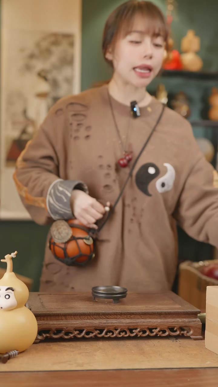 【闪购商品】321号精品天然大漆工艺防渗内胆酒葫芦~