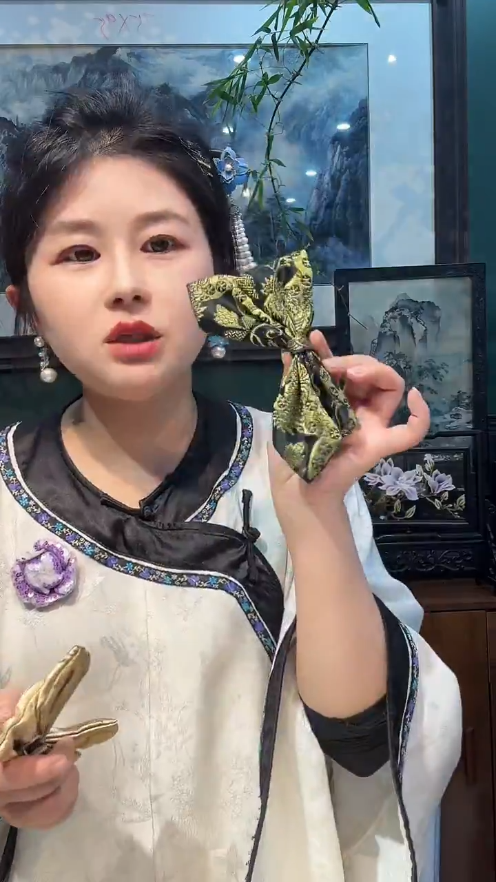 无铜合金非遗点翠饰品随发