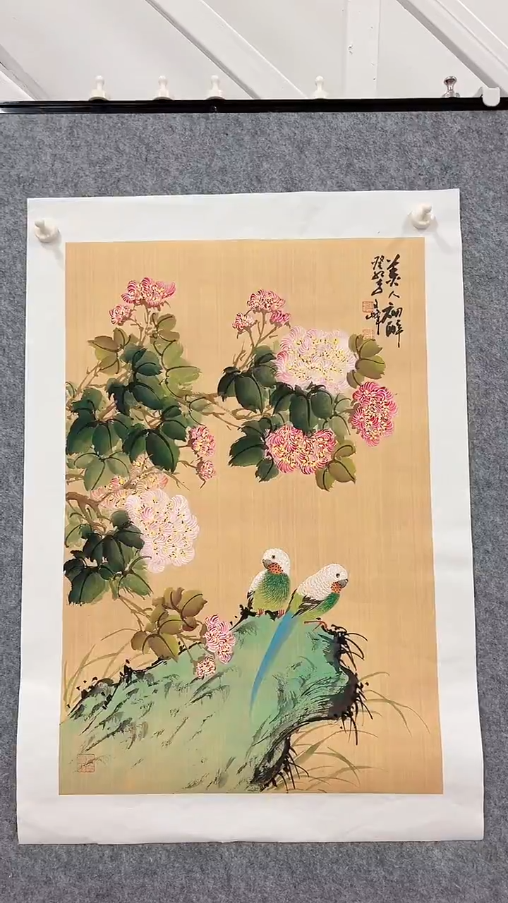 国画李文峰2.8平尺仿古花鸟