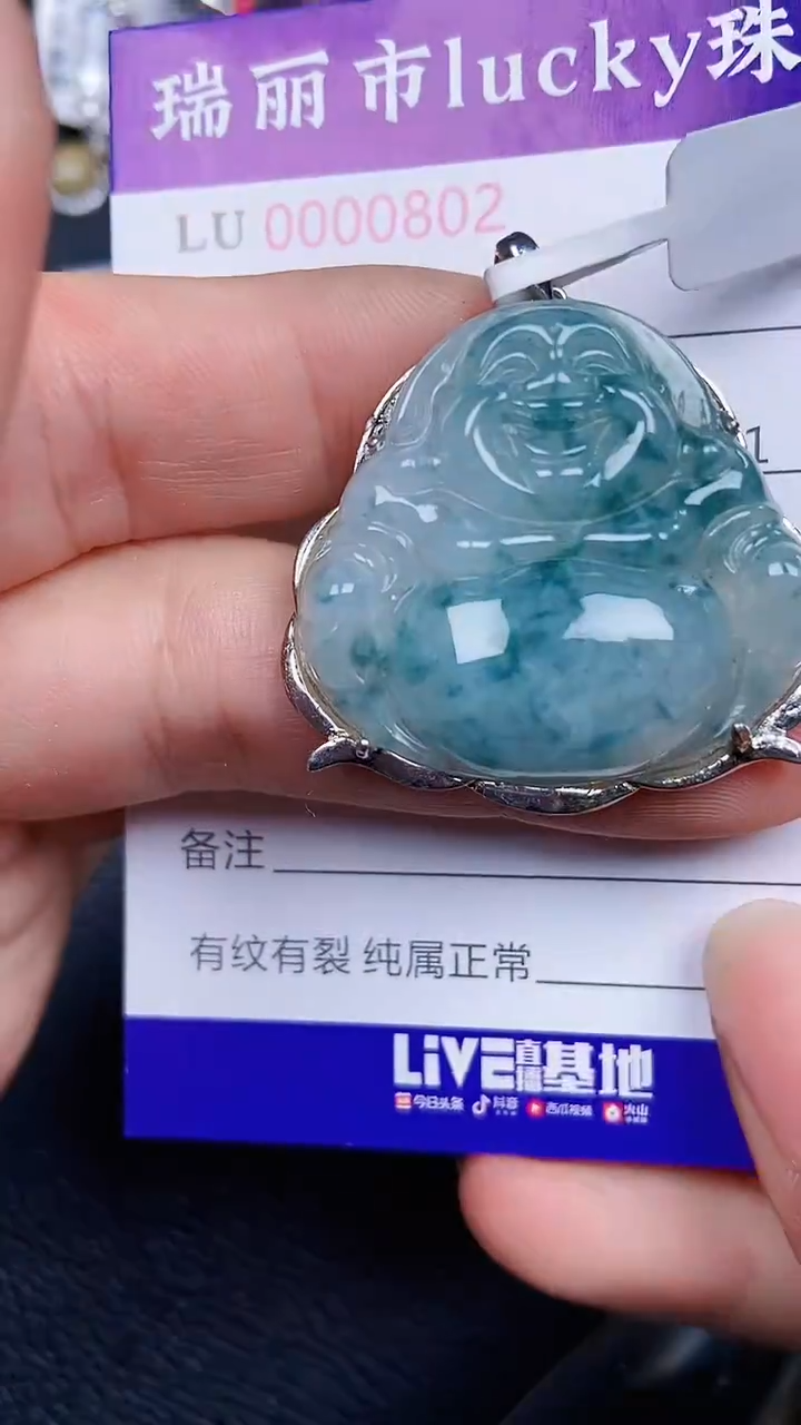 颈饰银S925镶嵌翡翠0802