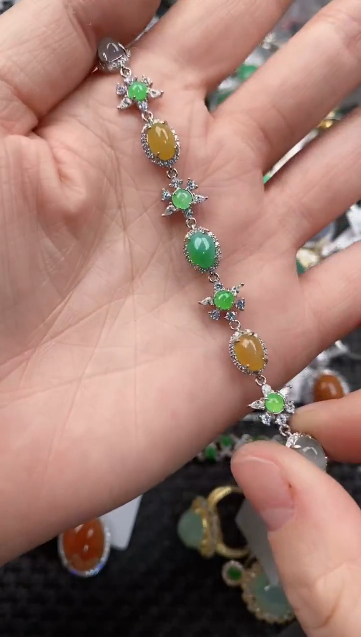 银S925镶嵌戒指翡翠11                     9