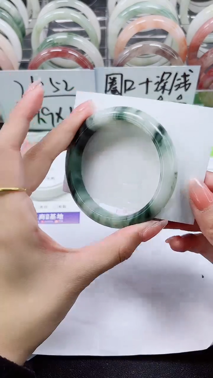 【闪购商品】石英质玉手镯合金A234-57/58