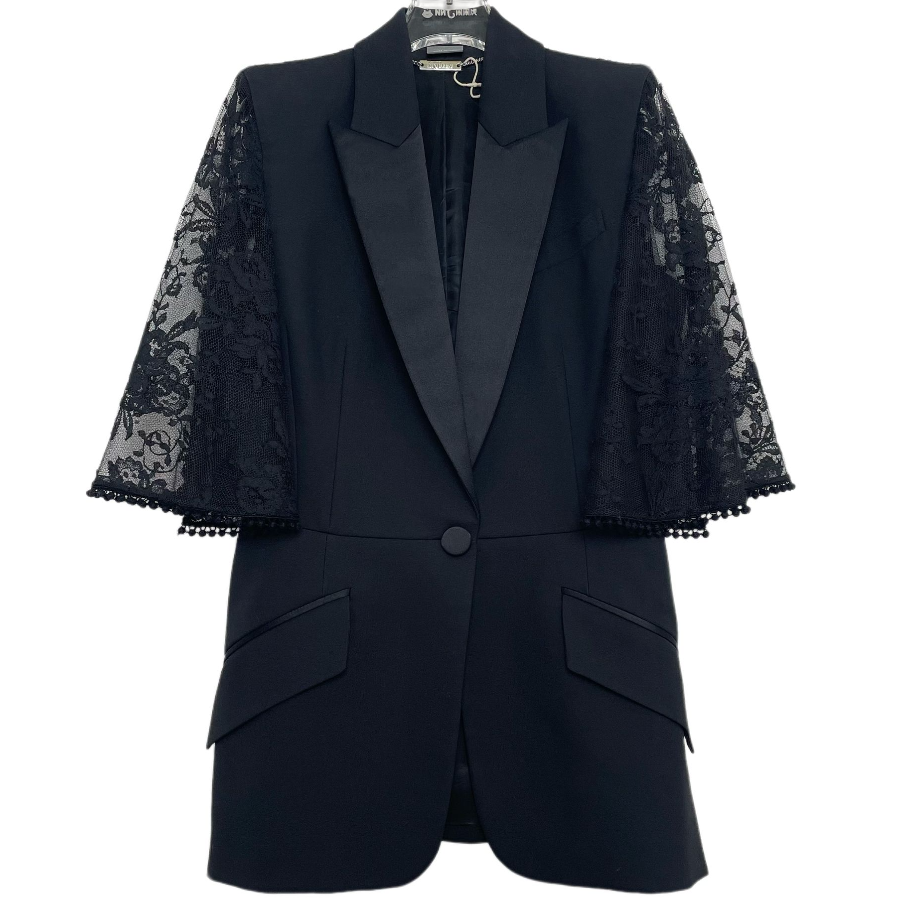 99新 Alexander McQueen/亚历山大·麦昆 蕾丝西装外套  42码 CS