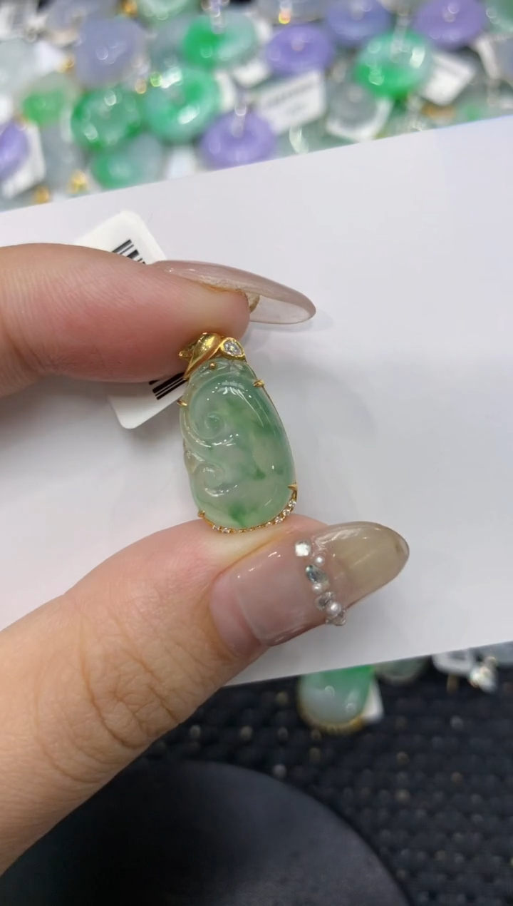 【闪购商品】翡翠颈饰18K金镶嵌 222222222