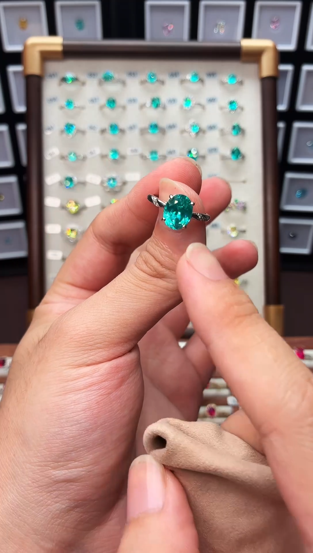 银S925镶嵌戒指碧玺1111