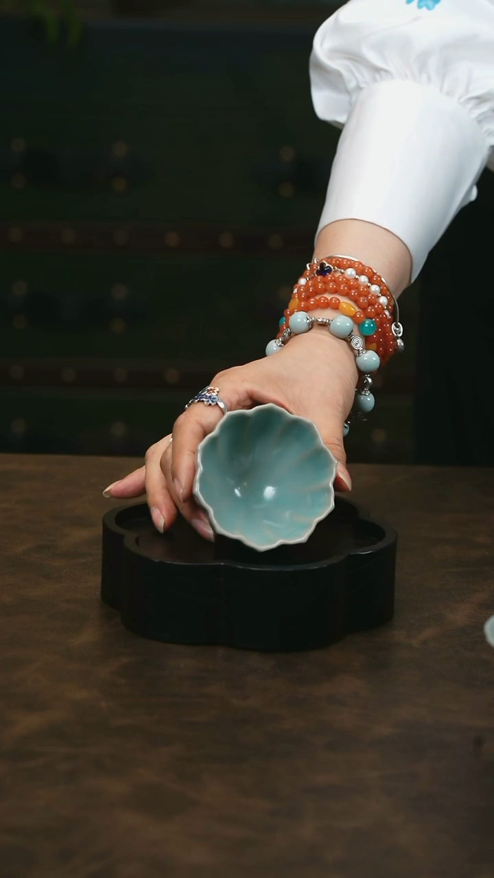 【闪购商品】W宝丰宋官窑原产地汝瓷花口杯