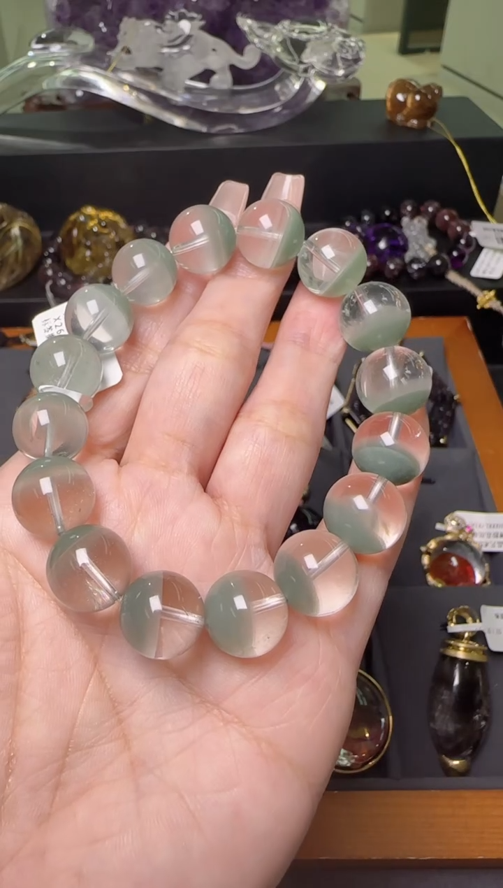 【闪购商品】水晶手串未镶嵌青幽灵手串13m+X26751