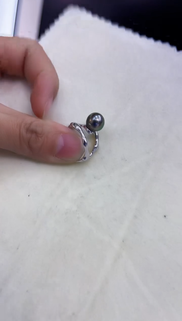 【闪购商品】海水珍珠戒圈银S925镶嵌戒指