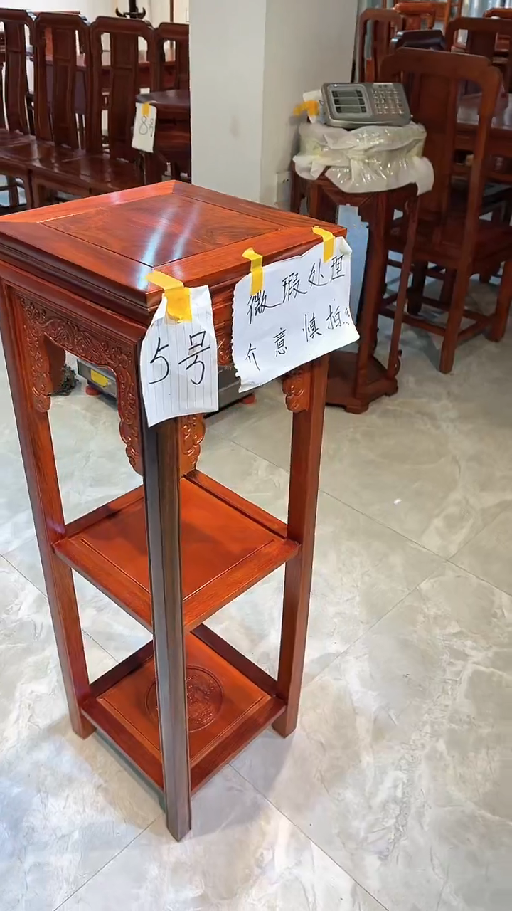 花梨木类成套家具花架32*32*98