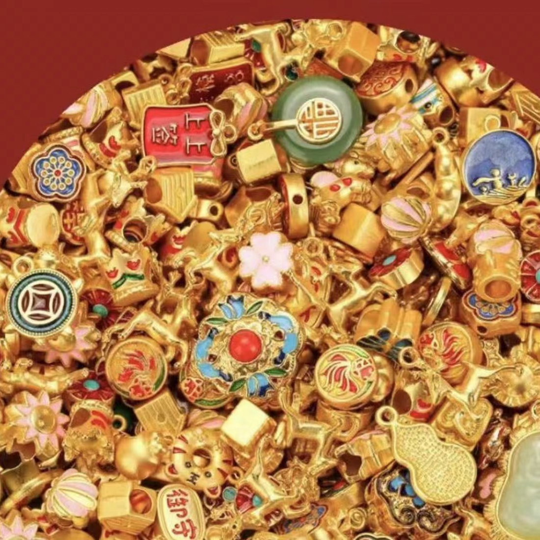 亏本请仓混装滴油亚金高保色DIY串珠吊坠手链耳环项链配饰配件