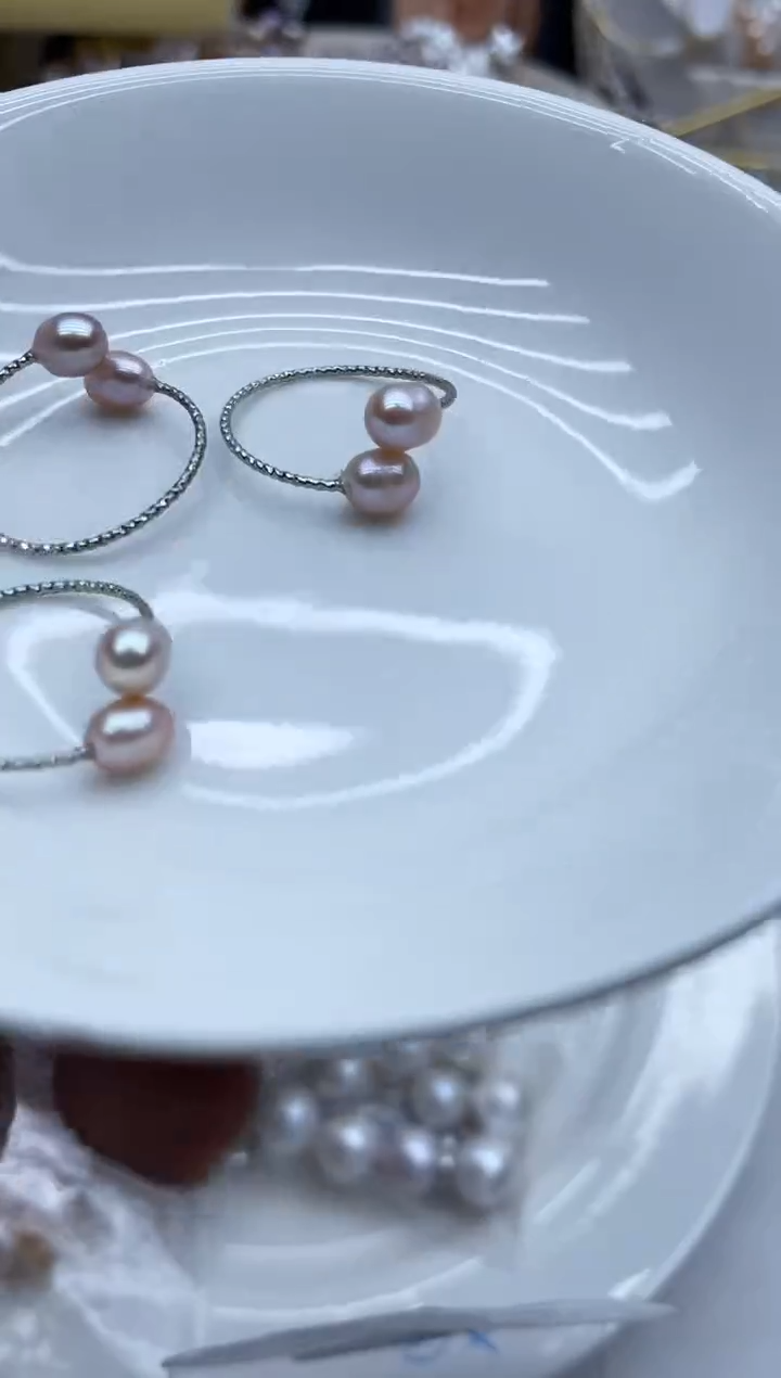 未镶嵌戒指淡水珍珠戒指多样性发其一