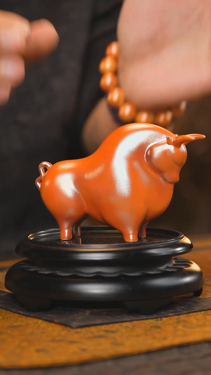 14柴房陶瓷柴烧牛