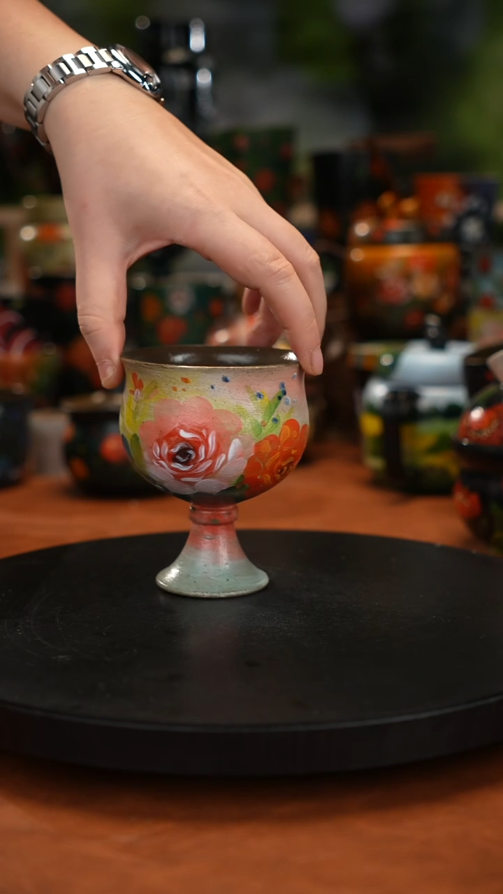 紫砂油画手绘釉 下彩