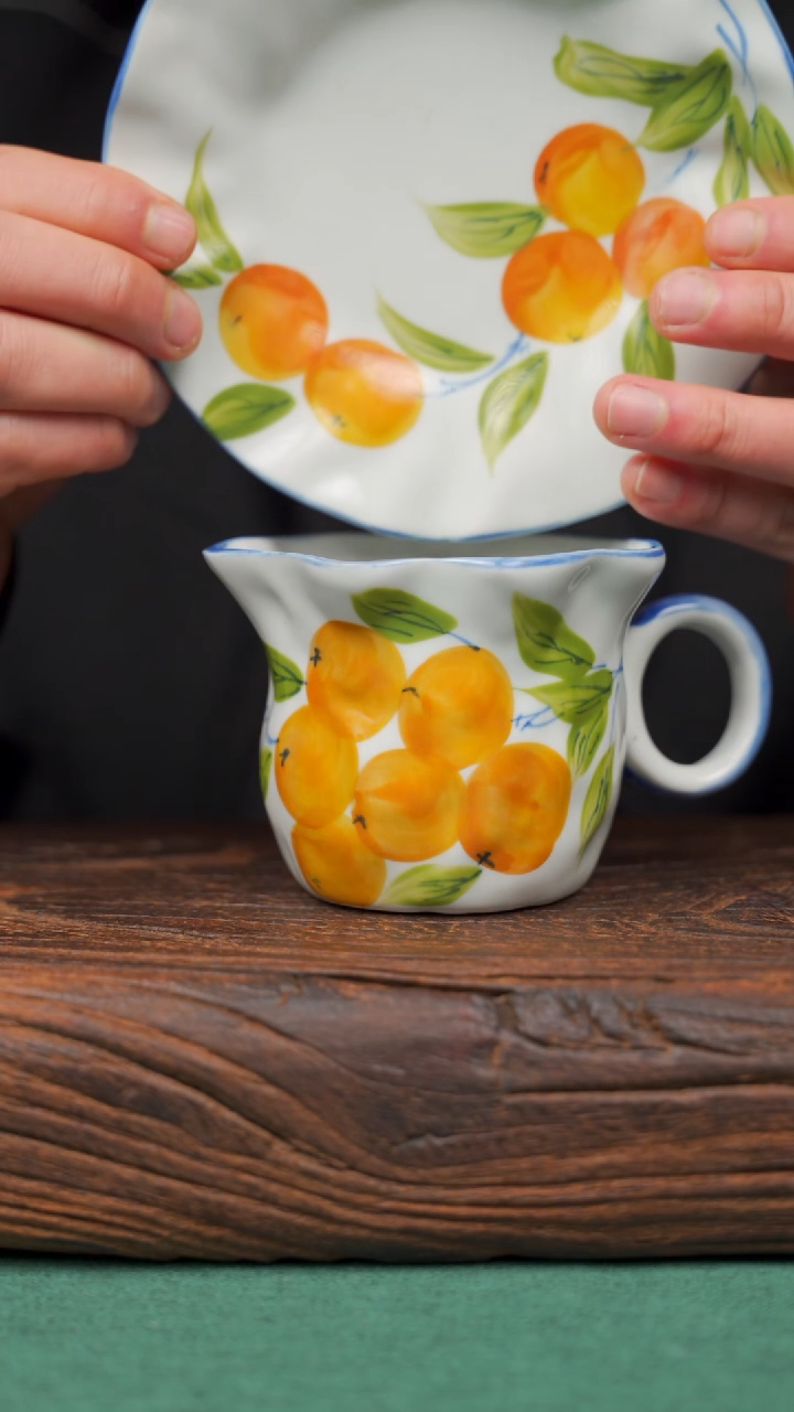 【闪购商品】瓷片枇杷 咖啡杯套装一套