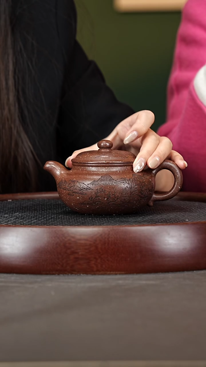 茶壶紫砂59ZXJ仿古 海星紫泥260cc