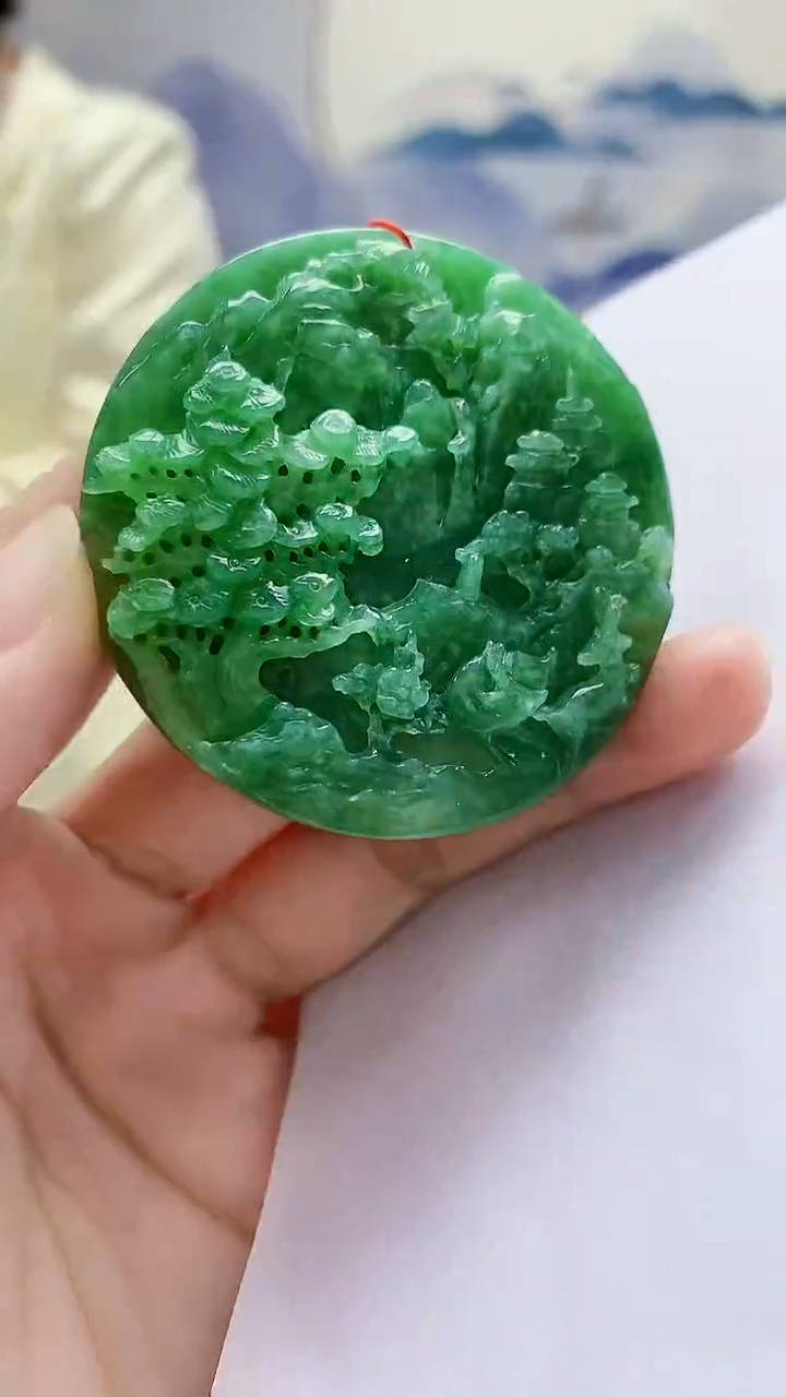 未镶嵌定制翡翠4852lr-毛货挂件99