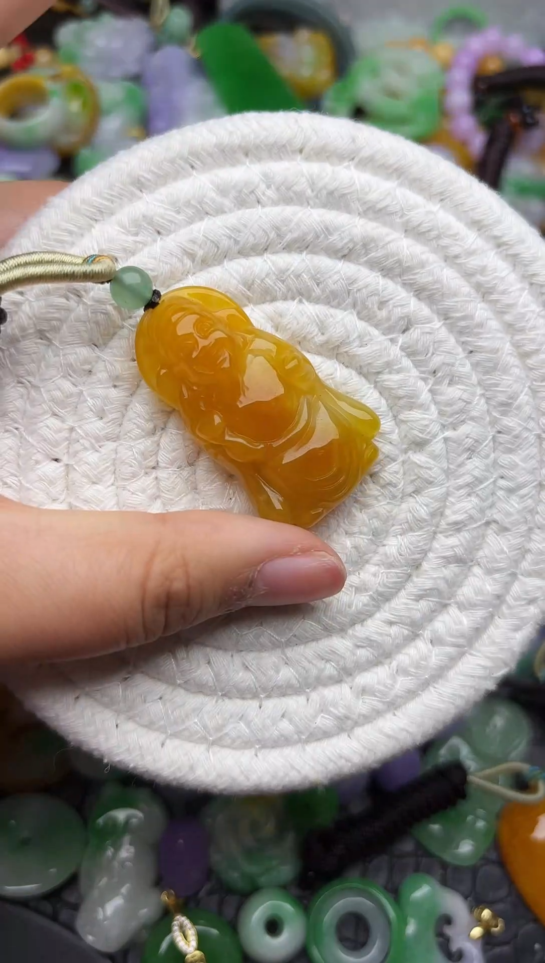 颈饰未镶嵌翡翠缅甸翡翠吊坠