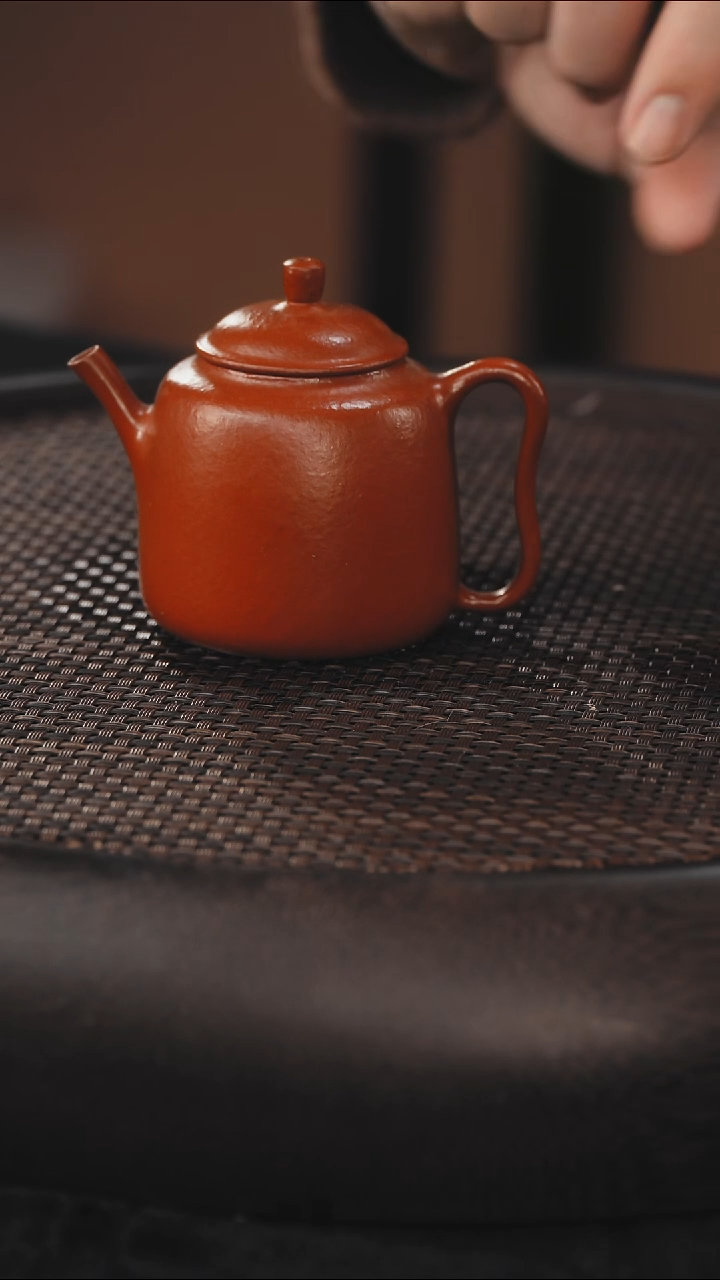 茶壶紫砂汲直 朱泥