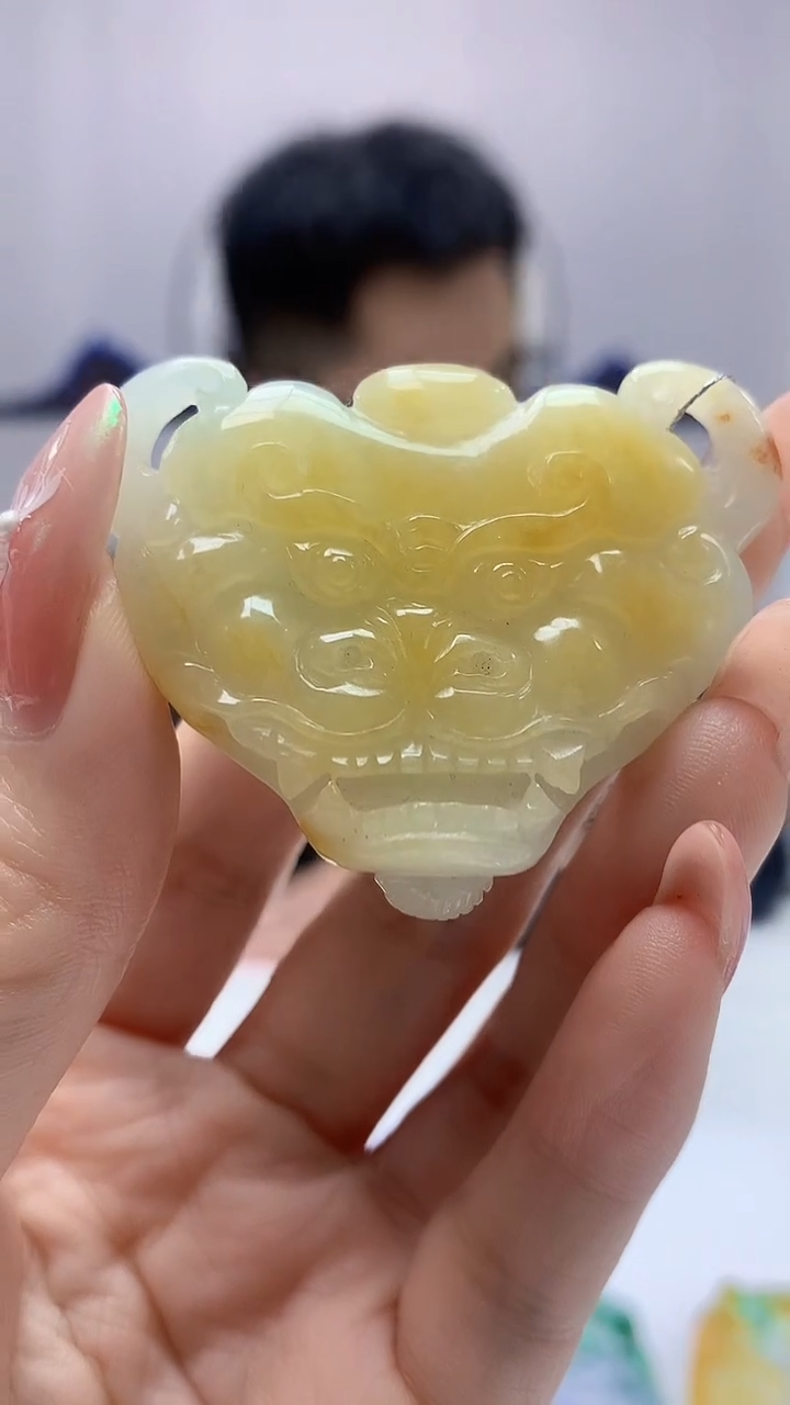 【闪购商品】定制翡翠未镶嵌5153DD-毛货挂件111