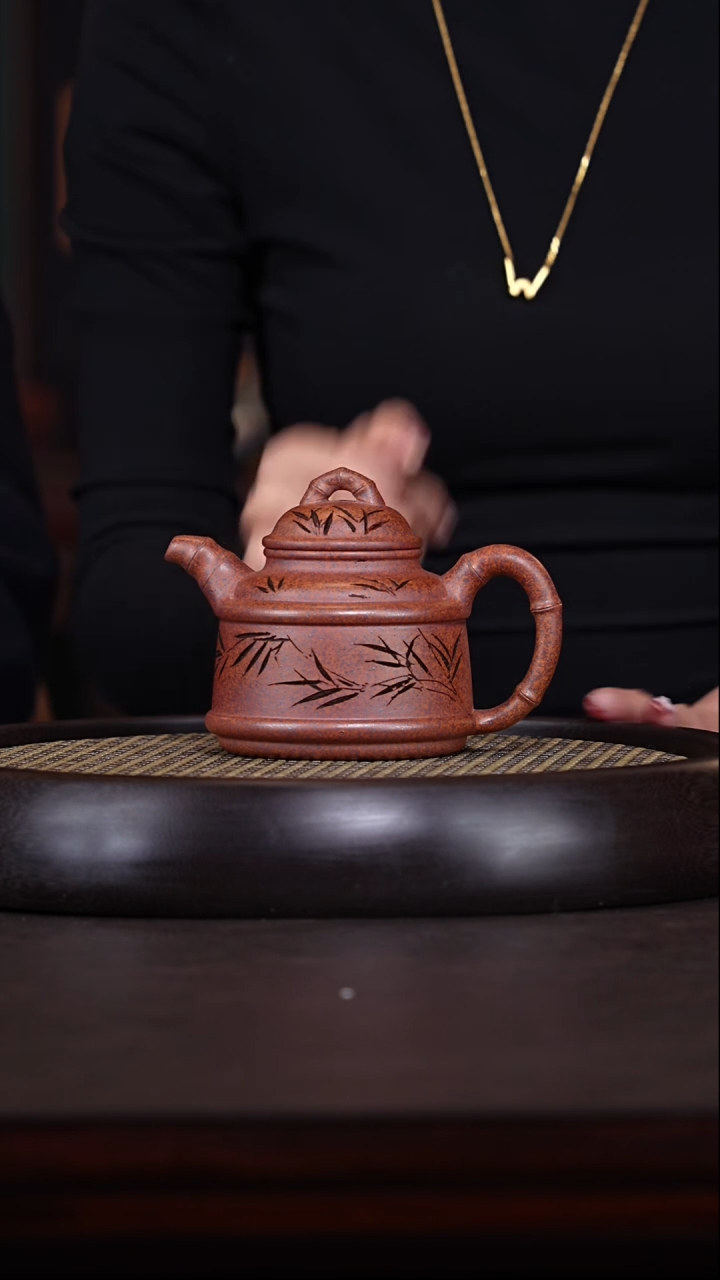 【闪购商品】紫砂茶壶周顺荣17-31 柴烧竹鼎300c