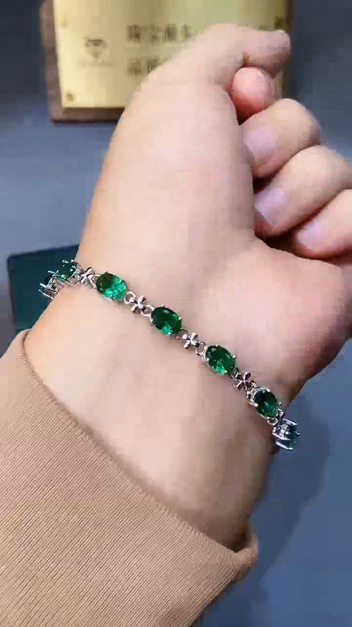 【闪购商品】透辉石手链银S925镶嵌354