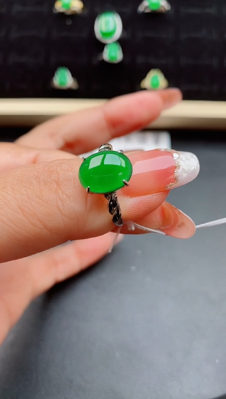 【闪购商品】翡翠戒指银S925镶嵌0580580