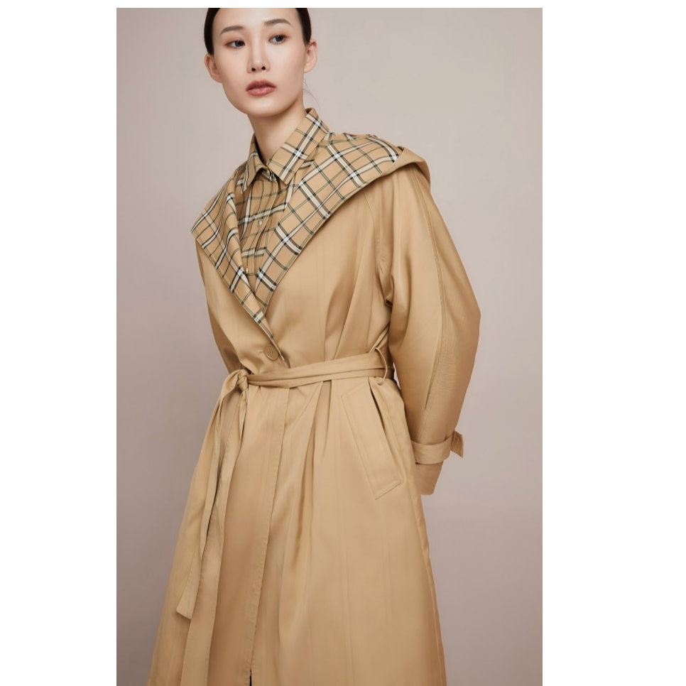【尚雅严选】她翼冬季风衣羽绒服女士保暖中长款YF2344354238