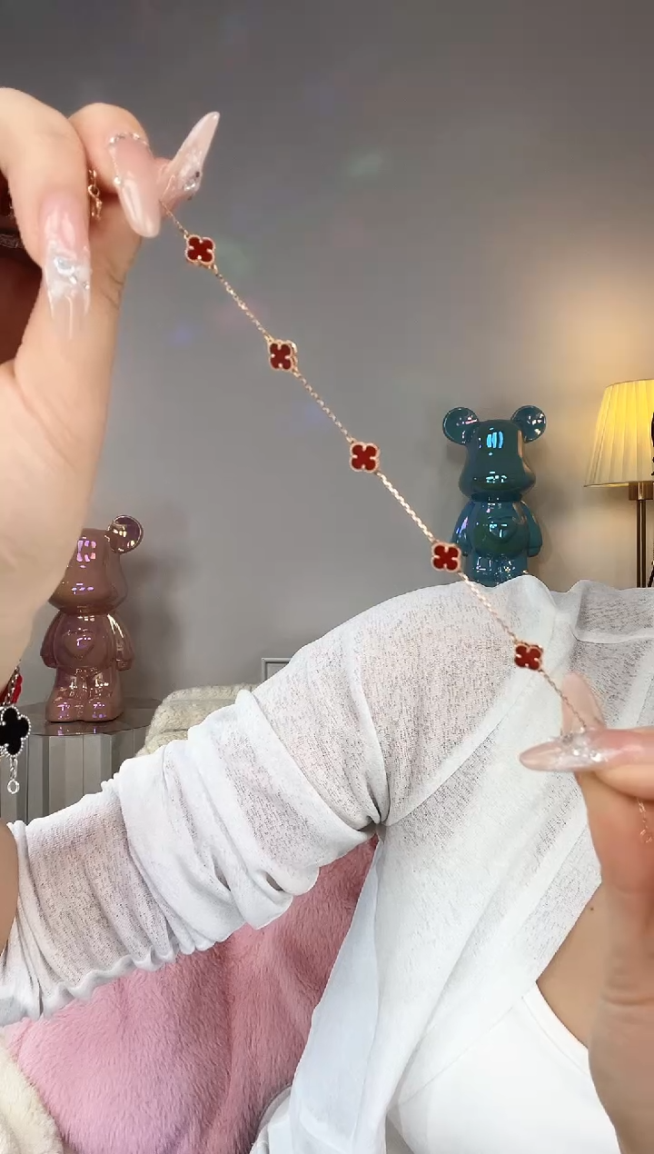 【闪购商品】玛瑙/玉髓手链18K金镶嵌手链