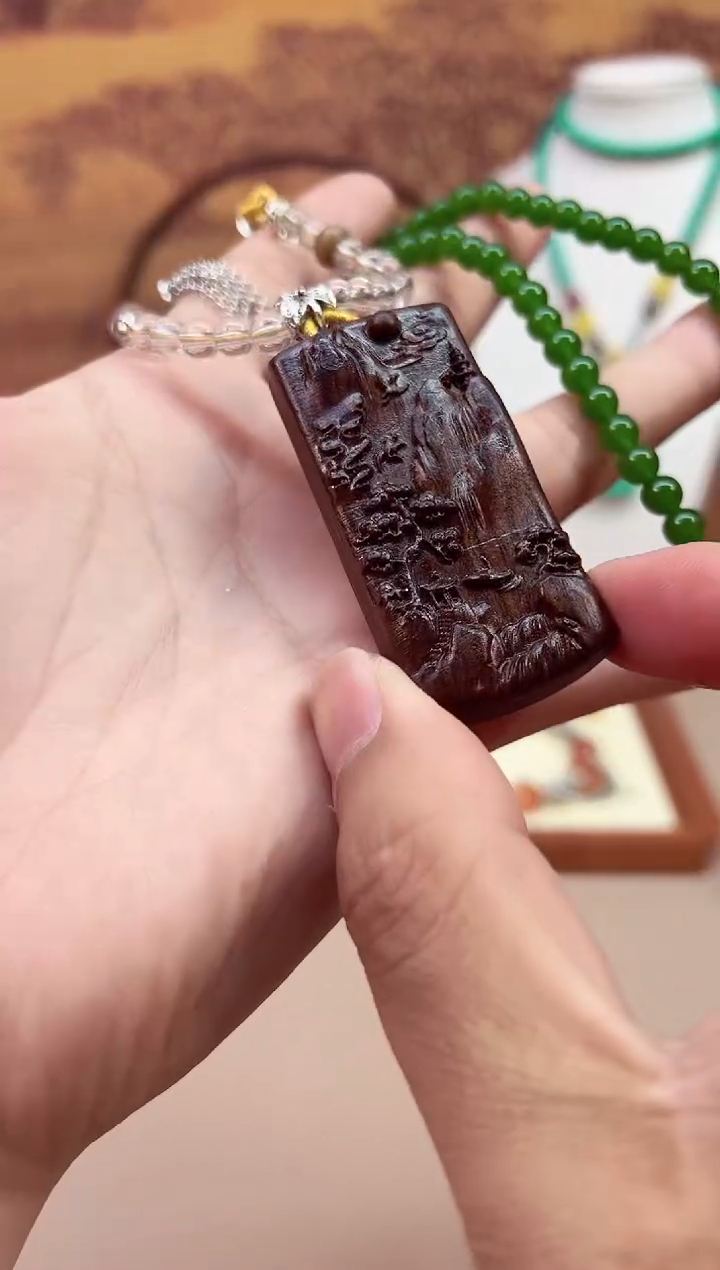 和田玉14K金镶嵌颈饰XXXXXXX