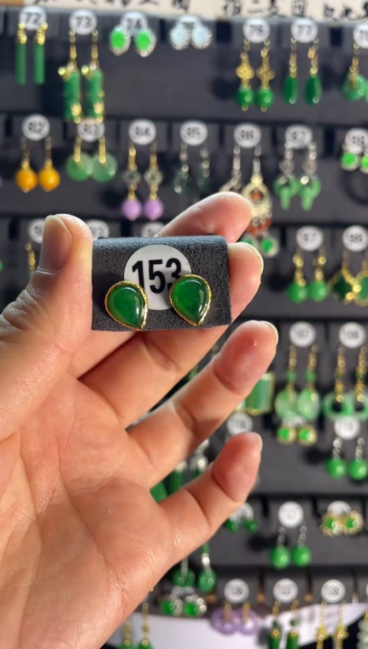 【闪购商品】翡翠耳饰银S925镶嵌153....