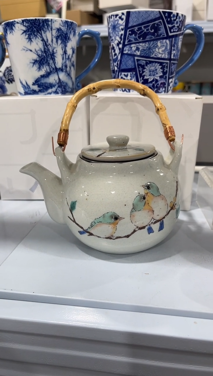 杯子骨瓷（简装）小鸟壶一个