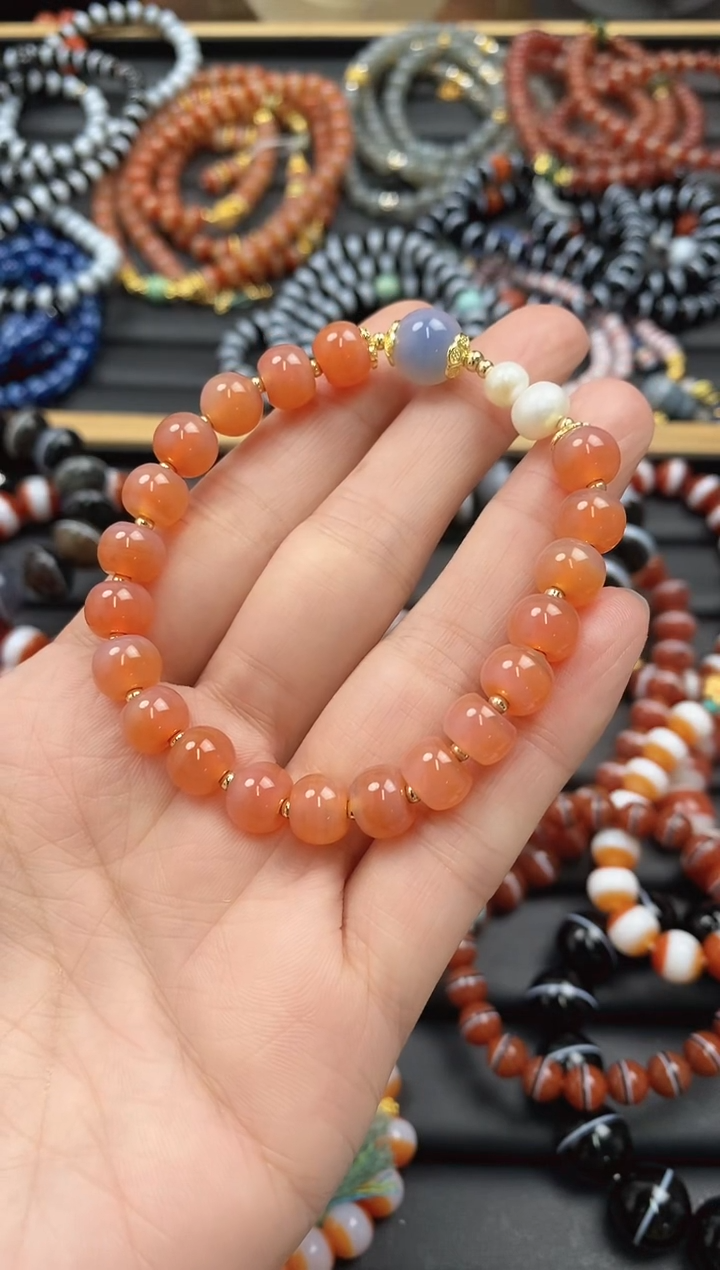 【闪购商品】玛瑙/玉髓手串未镶嵌手串
