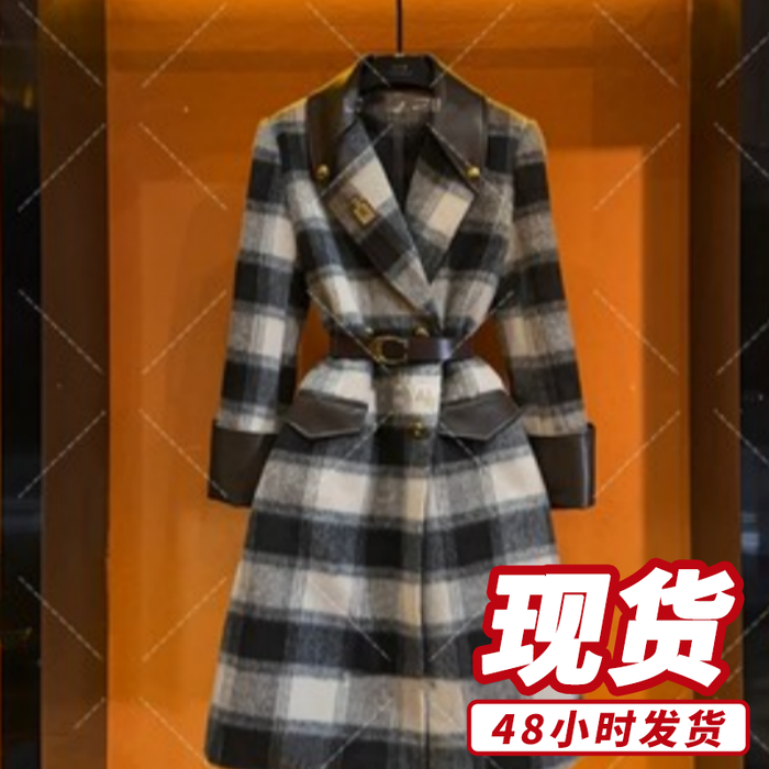 拼接外套女2025秋冬季新款流行时尚显瘦遮肉爆款5059