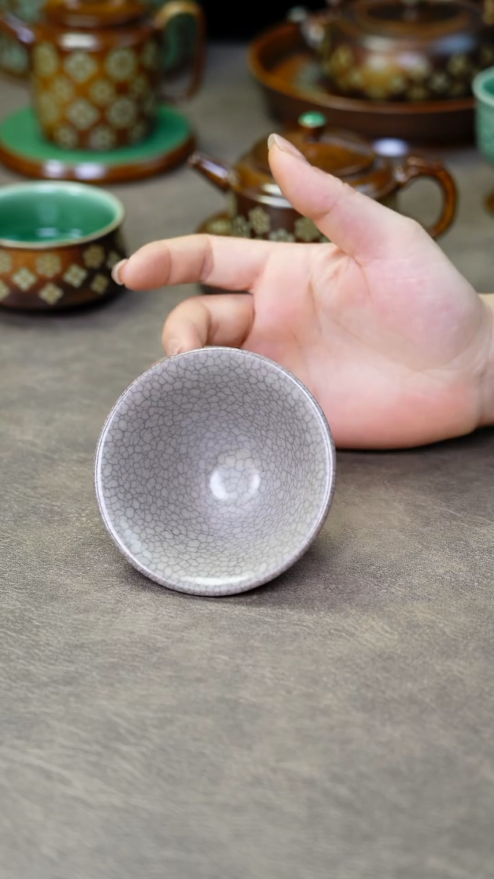 【闪购商品】龙泉青瓷墨纹手工主人杯